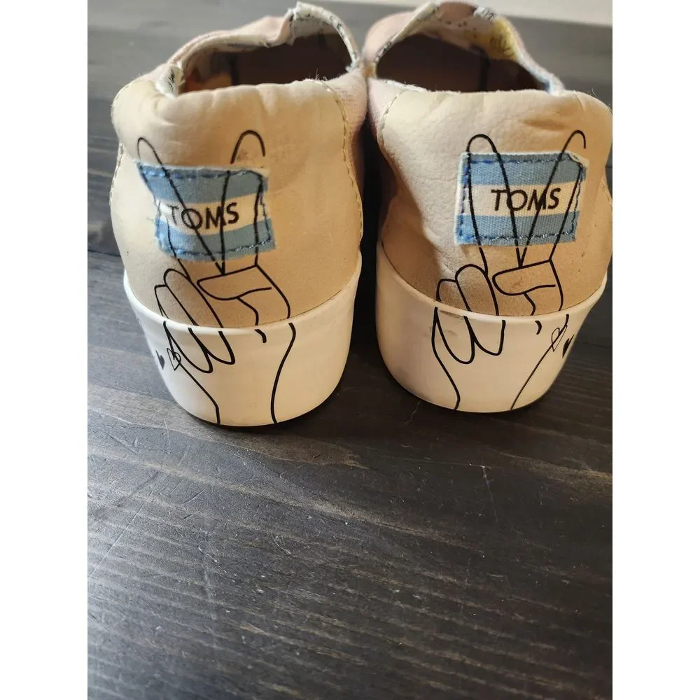TOMS Women Alpargata Boardwalk Cameo Rose Women's Espadrilles‎ Size 5 1/2